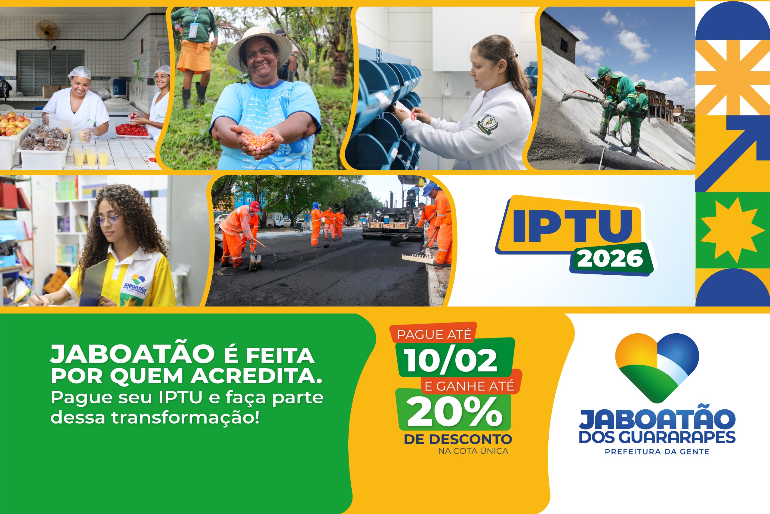 Leia mais sobre o artigo Prazo para pagamento do IPTU 2026 em Jaboatão com até 20% de desconto termina nesta terça-feira (10)