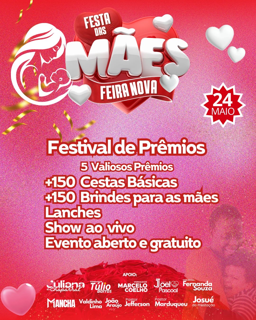 Leia mais sobre o artigo Feira Nova promove grande Festa das Mães com prêmios, brindes e programação especial