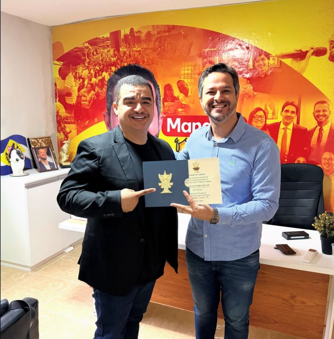 Leia mais sobre o artigo Vereador Lêimisson Cravo recebe Troféu de Ouro e agradece reconhecimento da população