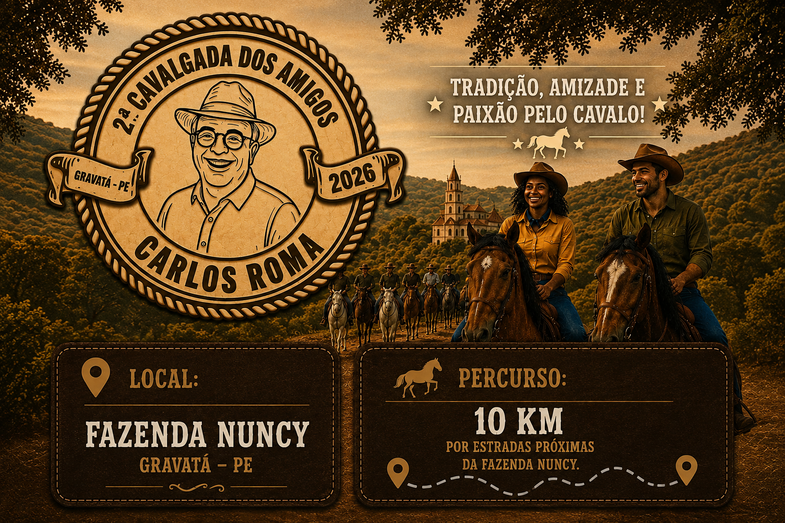 No momento, você está visualizando 2ª Cavalgada dos Amigos Carlos Roma acontece neste sábado (29)